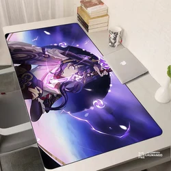 Mouse Pad Genshin Impact Mousepad Baal Raiden Shogun Gaming Accessories Pc Gamer Cabinet Desk Mat Keyboard Computer Deskmat Xxl