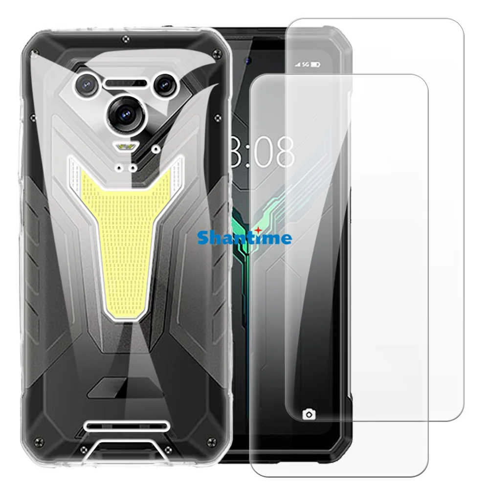 Soft Case + 2 Pack Tempered Glass Screen Protectors for Ulefone Armor 34 Pro Full-Body Protection