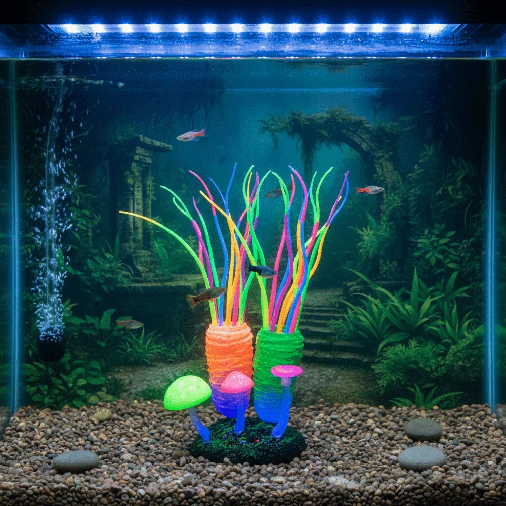 

Luminous Simulated Sea Squirt Realistic Colorful Artificial Mushroom Ornament Silicone Lifelike Artificial Seaweed