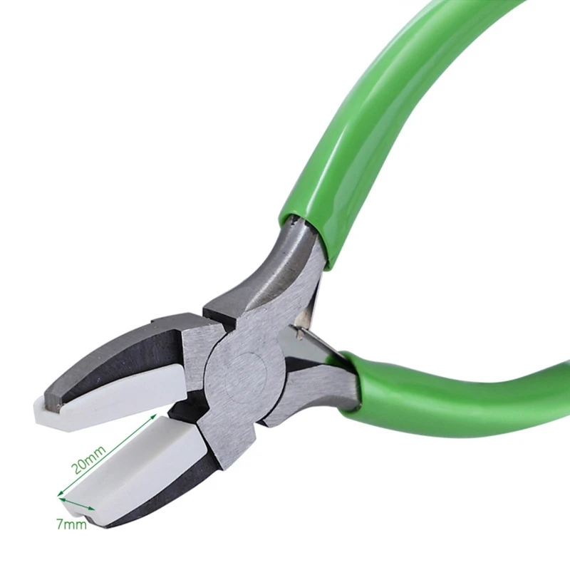 6x เครื่องประดับชุดซ่อม CRIMPING Plier Bent Nose Plier สำหรับประดับด้วยลูกปัดหัตถกรรมสร้อยคอ