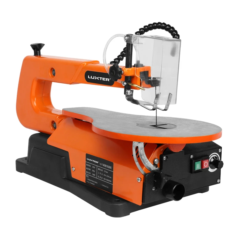 16inch Woodworking Tabletop Speed Adjustable Bench Scroll Saw with Dust Blowers Variable Speed Wood Cutting Machine 220V