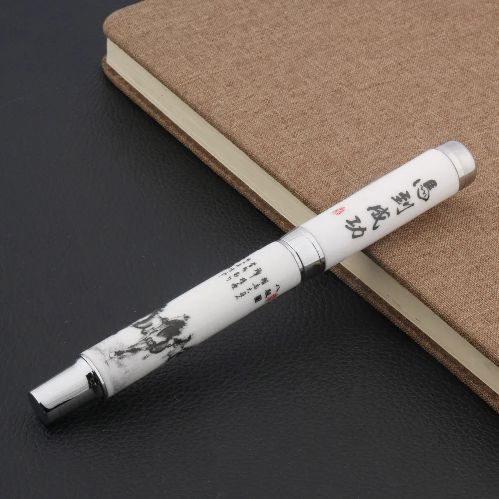 luxury quality Blue and White Porcelain horse Fountain Pen Painting  0.7mm Nib ink pen Stationery Student Office supplies new