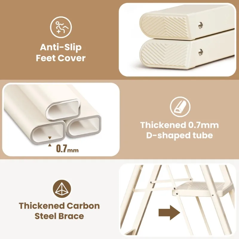 التجارة الخارجية المنزلية قابلة للطي تلسكوبي سميكة الكربون الصلب سلم متعرج عبر الحدود