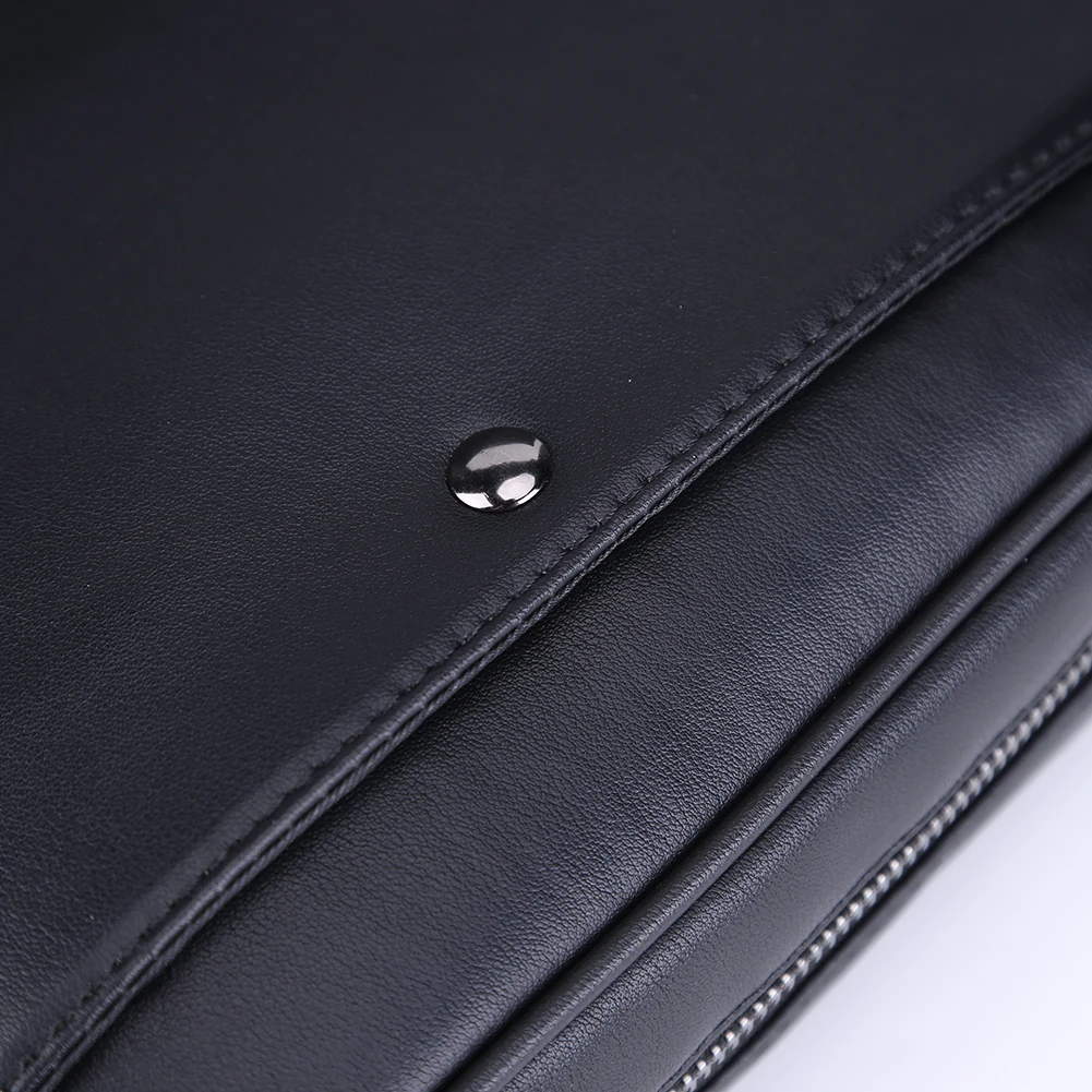 Luxury Business Shoulder Bag for Men Design Plaid PU Leather Messenger Bag Crossbody Bag Casual Zipper Small Square Sling Bag