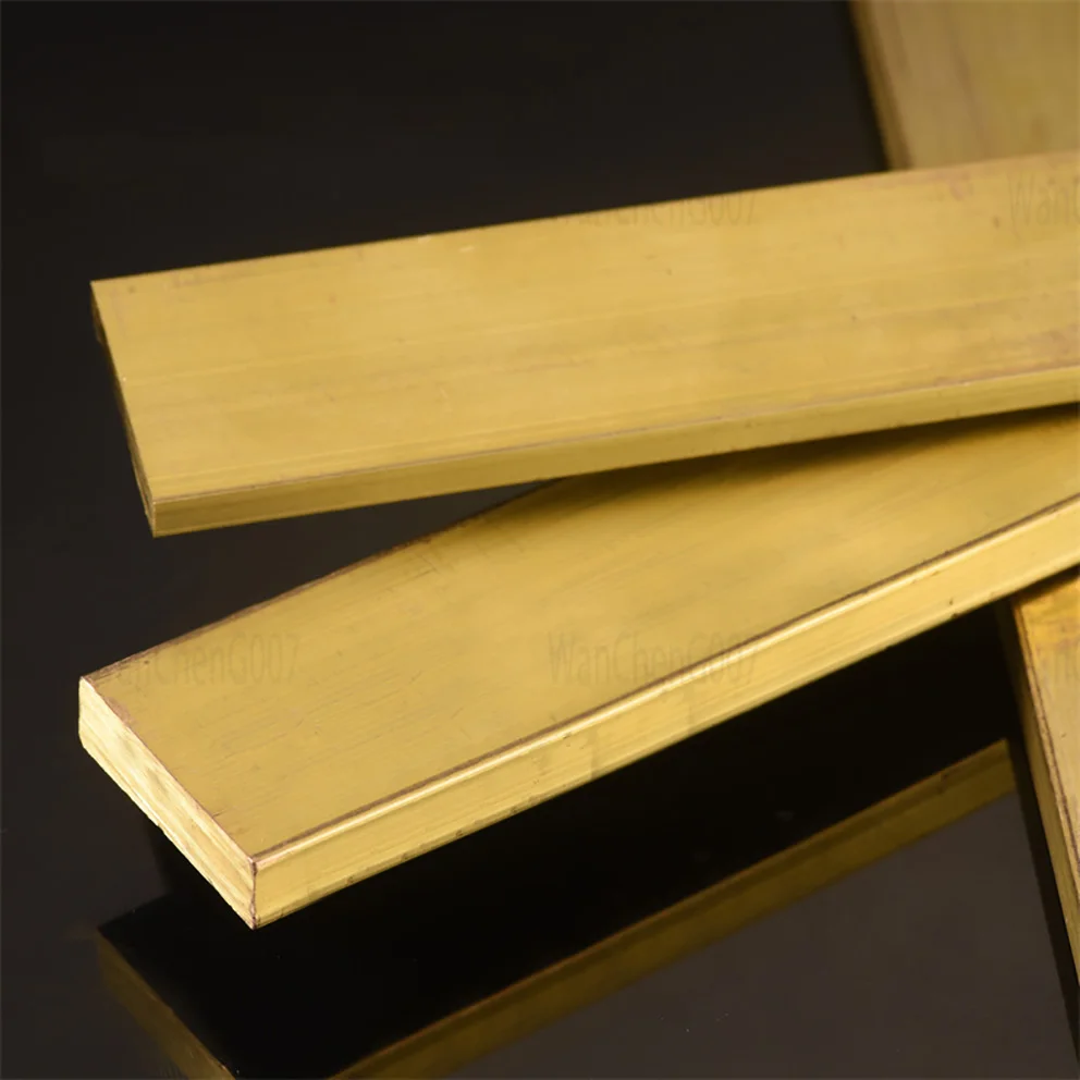 Length 500mm Brass Row Plate Brass Strip H59 Brass Bar Thicknes 2~6mm Pure Copper Brass Flat Bar Plate Strip Customized Service