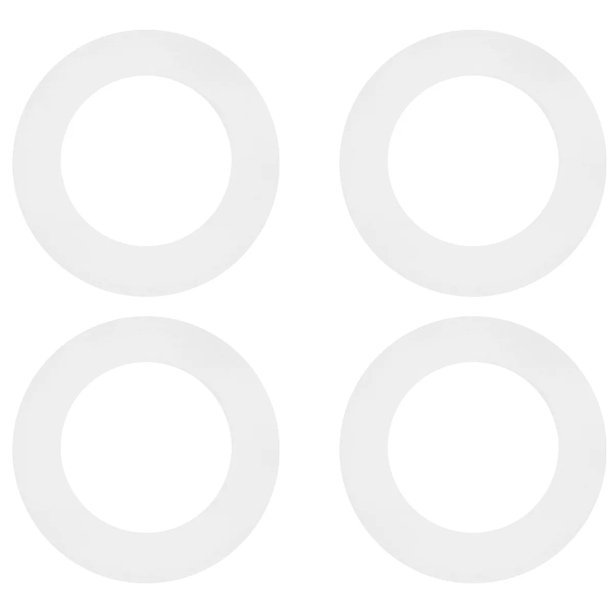 

50Pcs Silicone Flat Gaskets Durable Heat Resistant Sealing Washers for Auto Repair Plumbing Faucet 1 Inch White