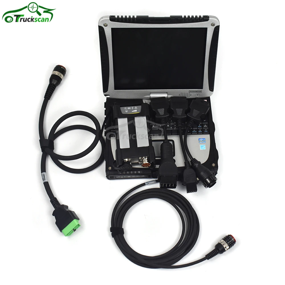 Truck Excavator Diagnostic Tool for VOCOM II 88894000 PTT 2.8 for  Renault Heavy Duty Truck Diagnostic Tool+Cf19Laptop