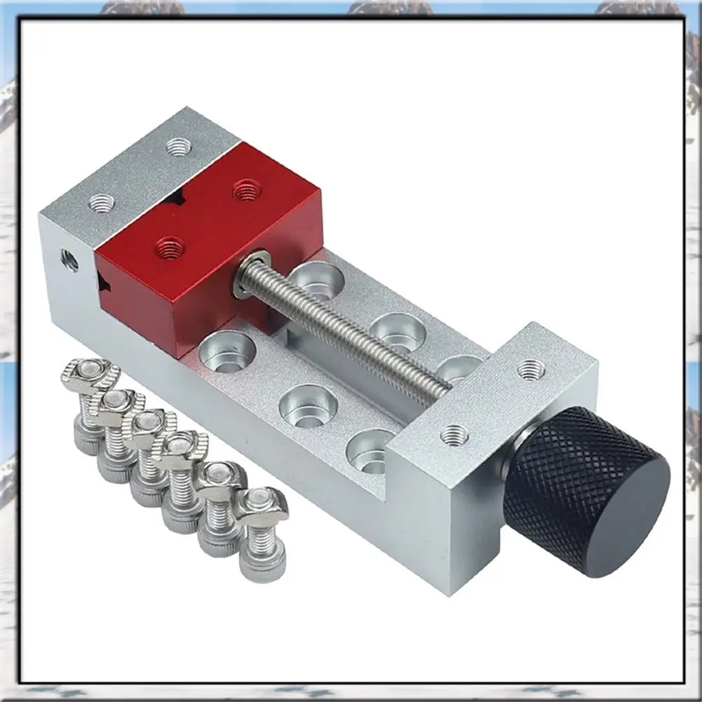 

AS59 -100 мм алюминиевые тиски для обработки челюстей - плоский нос DIY зажим для гравировального инструмента с 6 винтами