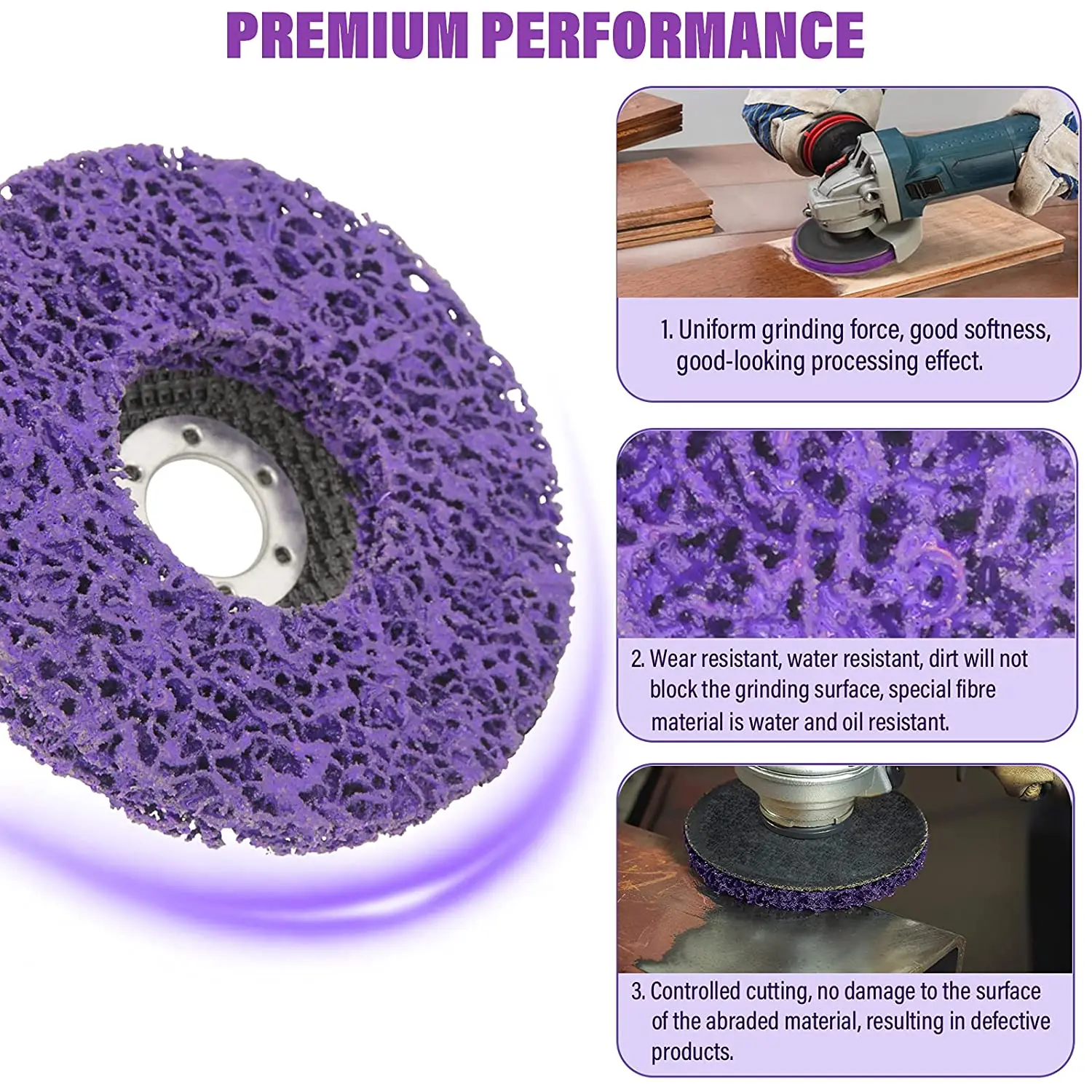 1pcs 100-125mm Poly Strip Disc Abrasive Wheel Paint Rust Remover Clean Grinding Wheels for Motorcycles Durable Angle Grinder Car