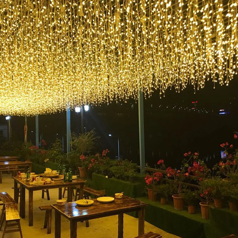 3.5 متر اكليل LED الستار جارلاند على النافذة الجنية أضواء السنة الجديدة جارلاند Led أضواء عيد الميلاد مع جهاز التحكم عن بعد #2