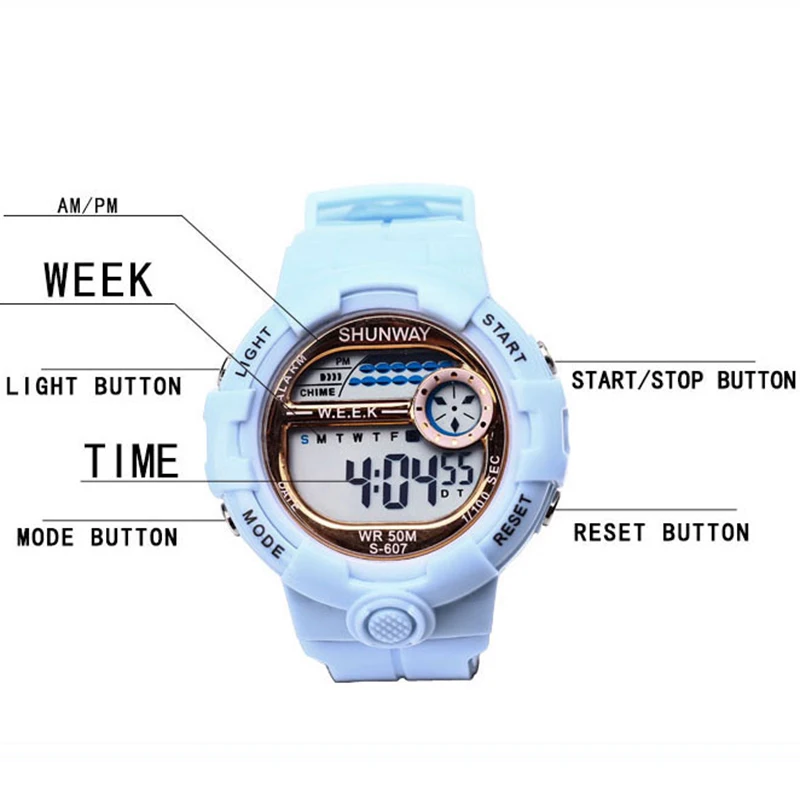 UTHAI CE33 スポーツ子供用腕時計学生腕時計 50 メートル多機能防水発光 LED 電子時計耐衝撃性