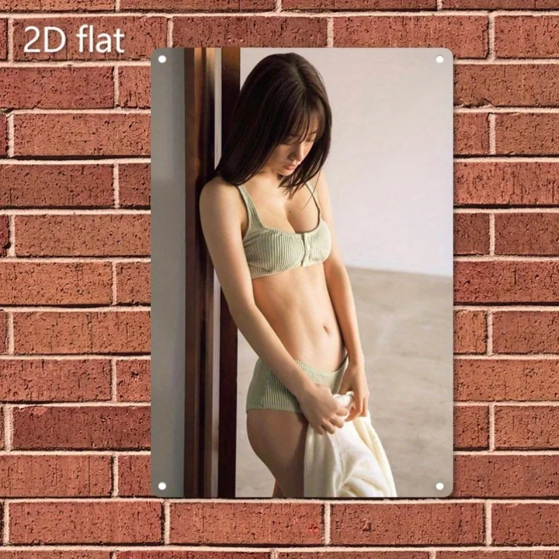 

2D Flat, Metal Sign Plate - Humorous Artwork With "I'm A Curvy " Design, Iron Paint, Waterproof & Dustproof, Ideal For Home, Bar