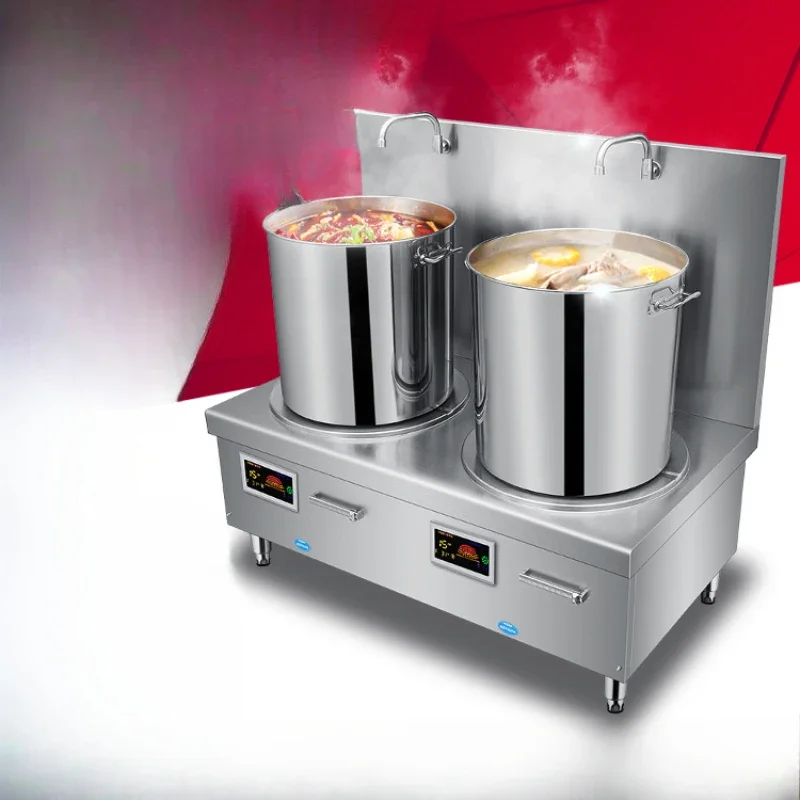 High power soup stove 15KW double head low soup stove 8kW induction cooker