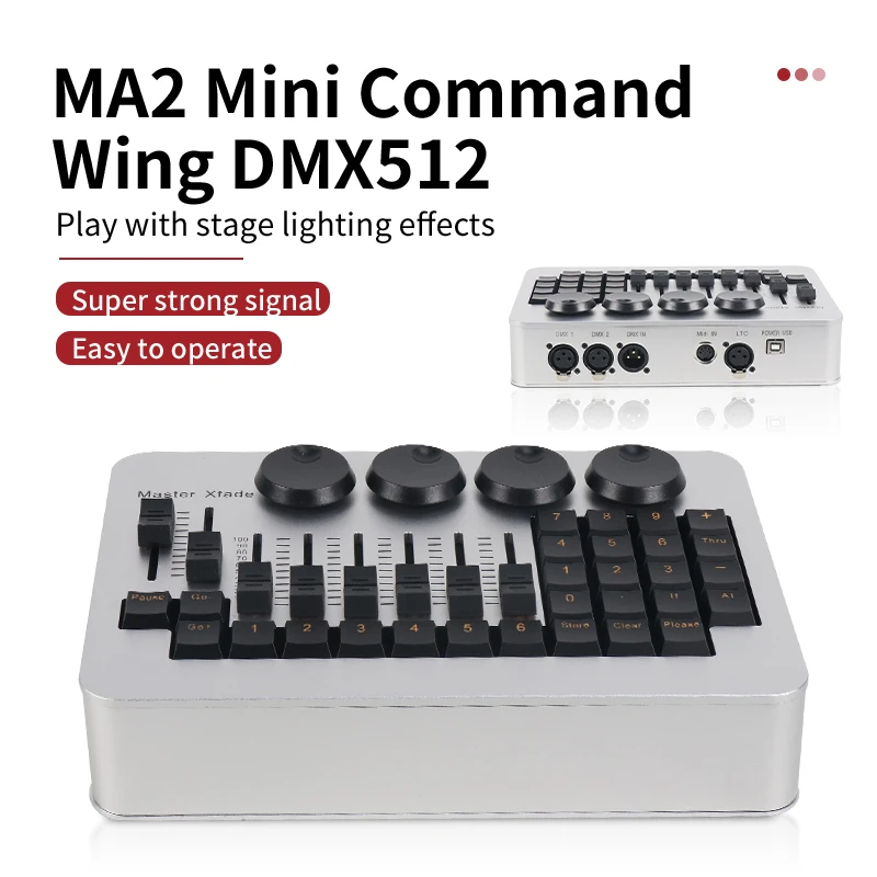 

MA2 Mini Wing Control Console Moving Head Stage Light Professional Equipment Lighting Controller MA2 Controller for Party Club