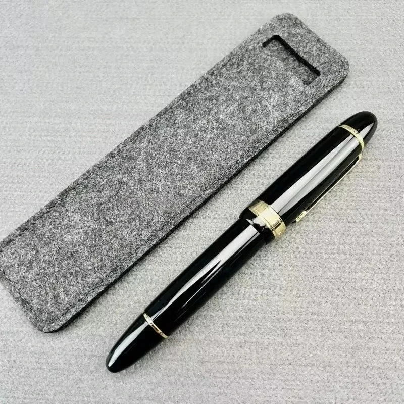 

Montefiore Full Metal Fountain Pen Black Fine Nib Business Pen Practicing Calligraphy Ink Absorption Non-carbon Signature Pen