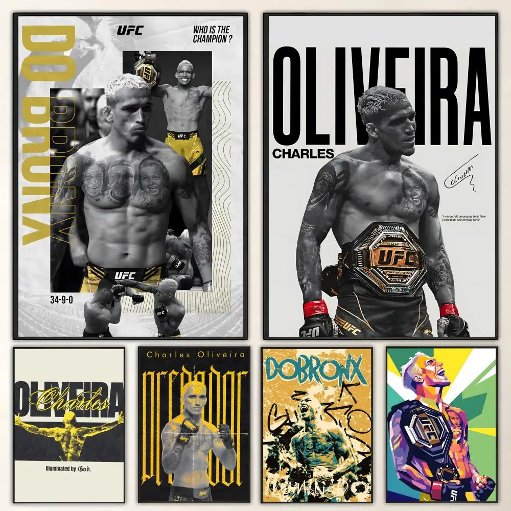 Poster HD art, waterproof, sticky wall, home decoration (living room, bedroom, bar), aesthetic Athlete C-Charles O-Oliveira