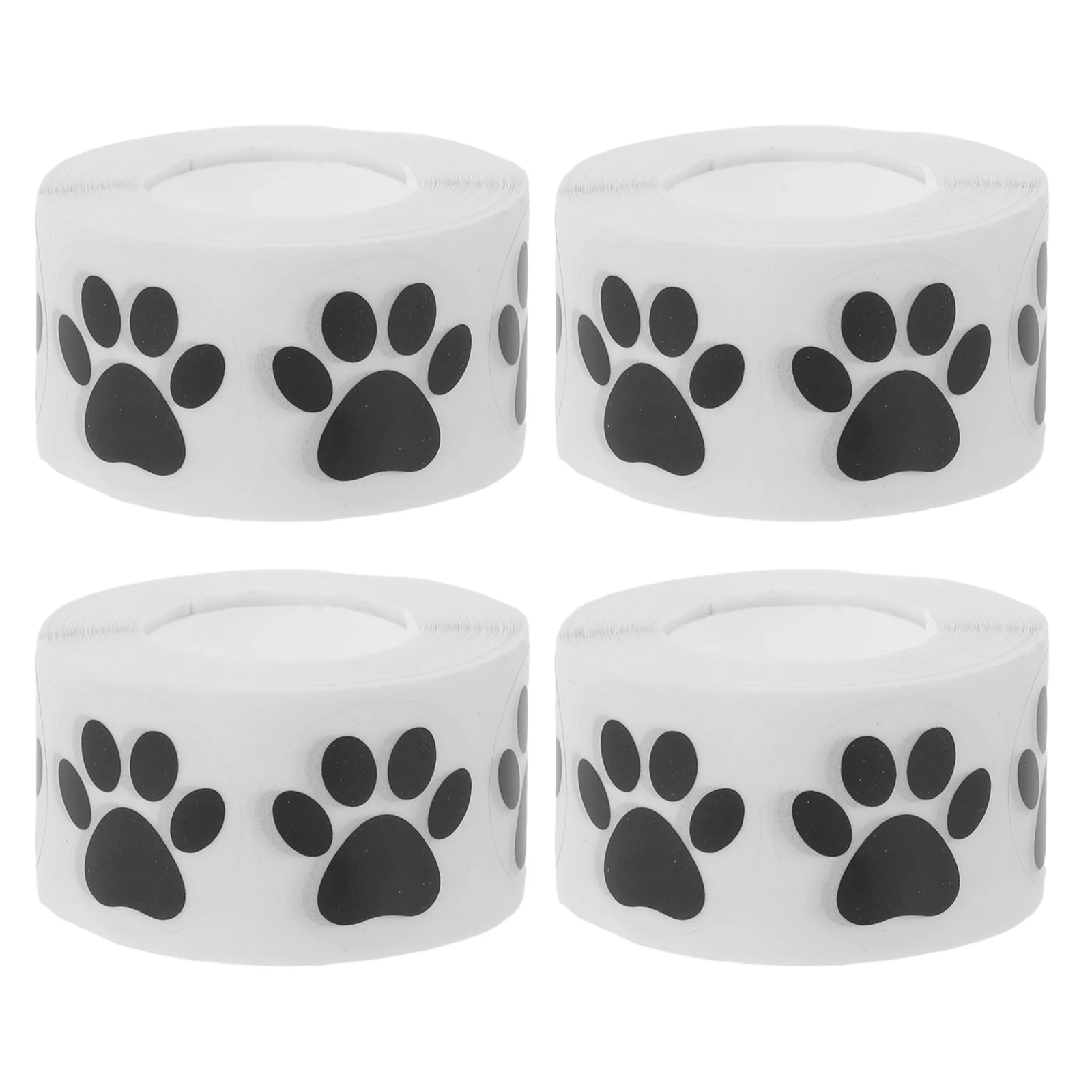 

4 Rolls 2.5Cm Paw Print Car Stickers Transparent Pet Footprint Decals For Vehicle Decoration Auto Accessories Paw Car Decals