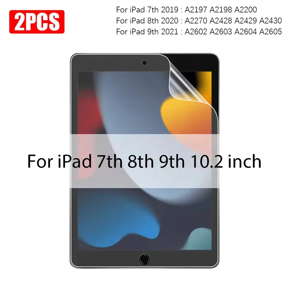 2 Stück iPad Displayschutzfolien mit Papiergefühl für iPad Pro 11 10./11. Generation, iPad 7/8/9. Generation, Air 6 4 5 10.9 13 12.9 M2 M3 M4 Mini6 7 Folie