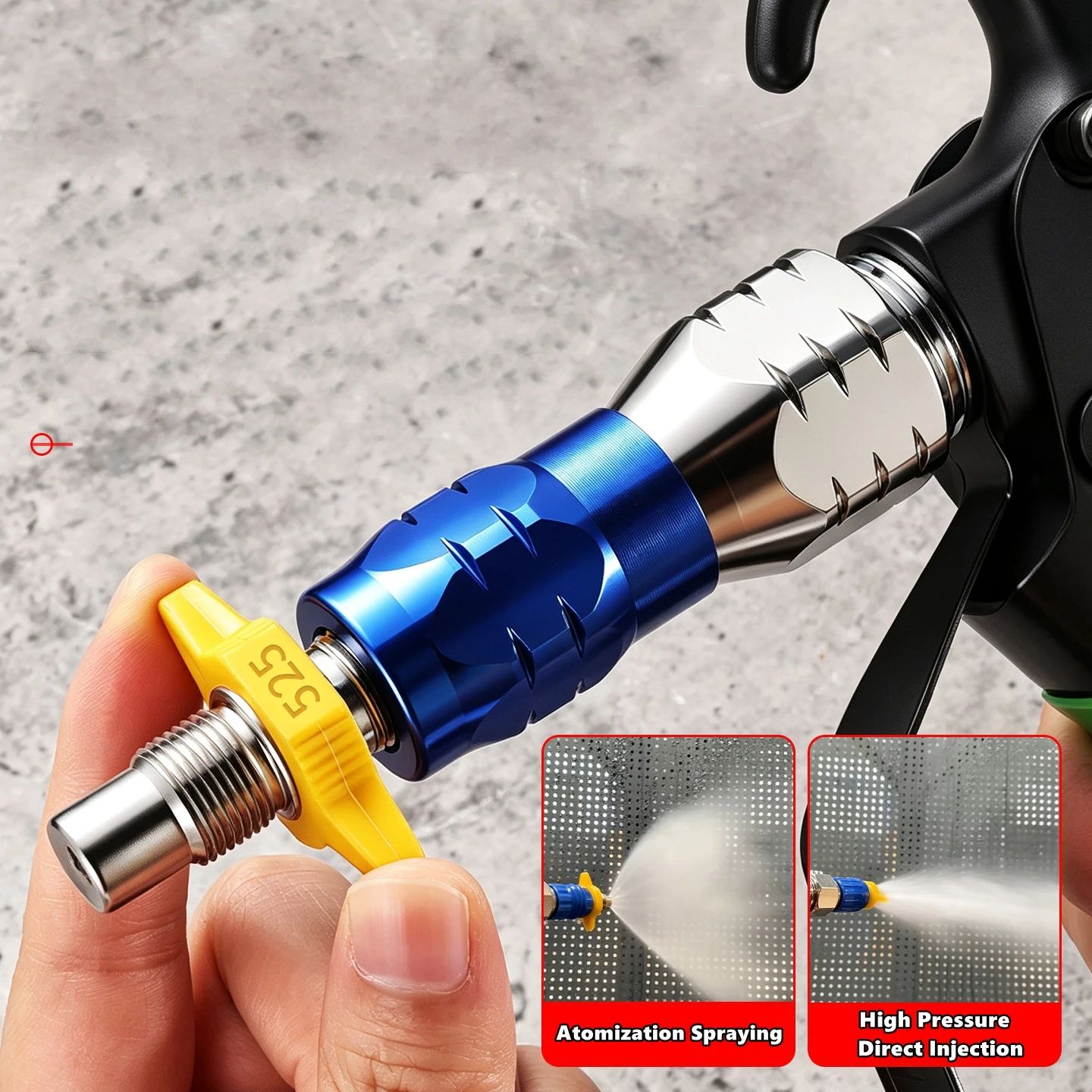 Stainless Steel Quick Connect Spray Tip High Pressure Atomizing Airless Paint Sprayer Nozzle Universal Replacement Accessories