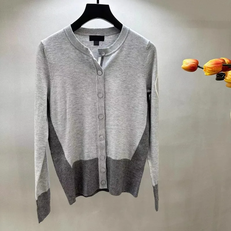 

Golf Clothing Women's 24 Autumn New GOLF Cold Versatile Slim Skinny Splicing Cashmere Knitted Cardigan