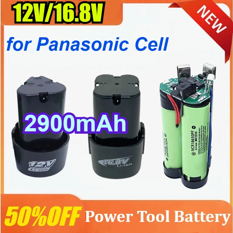 

12V/16.8V 2900mAh for Panasonic Cell Lithium Battery for Angle Grinder Electric Drill Electric Screwdriver Pistol Spare Battery