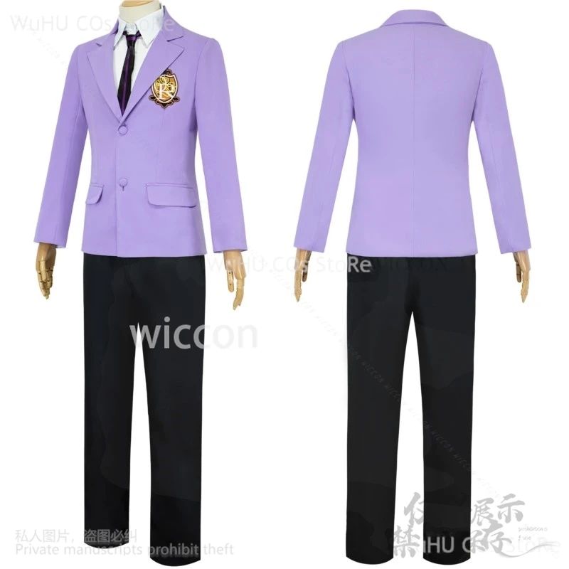 Anime Fujioka Haruhi Cosplay Costume High School Host Club School Uniform DK Wigs Suits Suo Tamaki Kaoru Hitachiin Customized