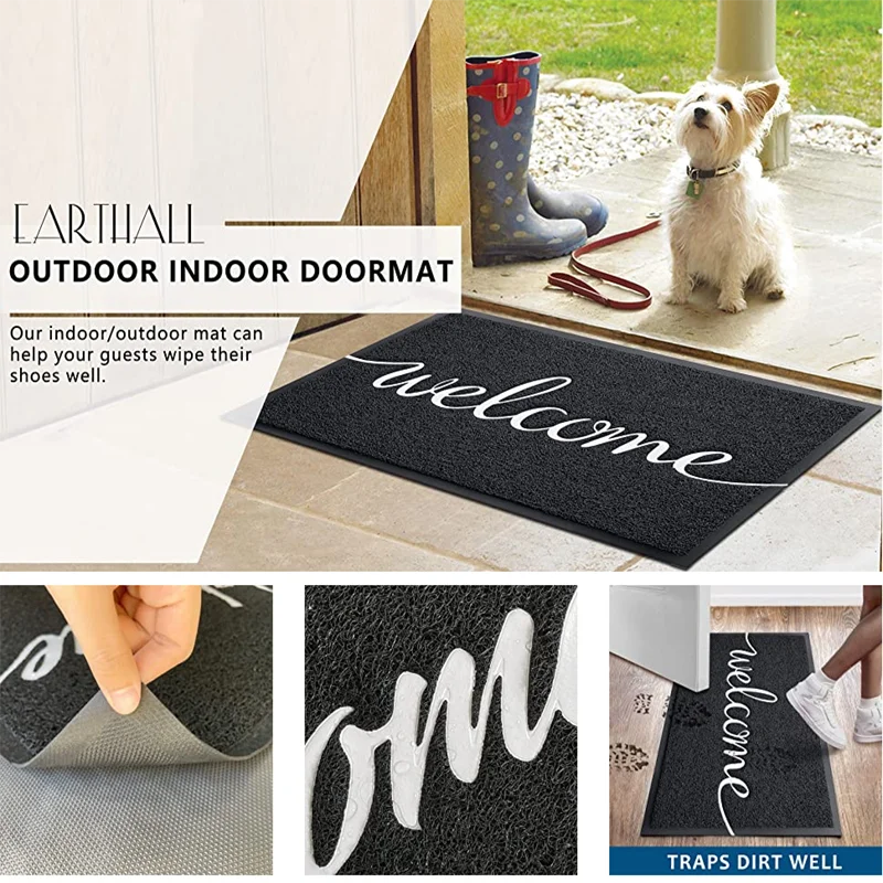 

Welcome to the doormat Absorbent quick drying Anti-slip Kitchen mat Shopping mall Hotel Foot pad Home decoration Outdoor camping