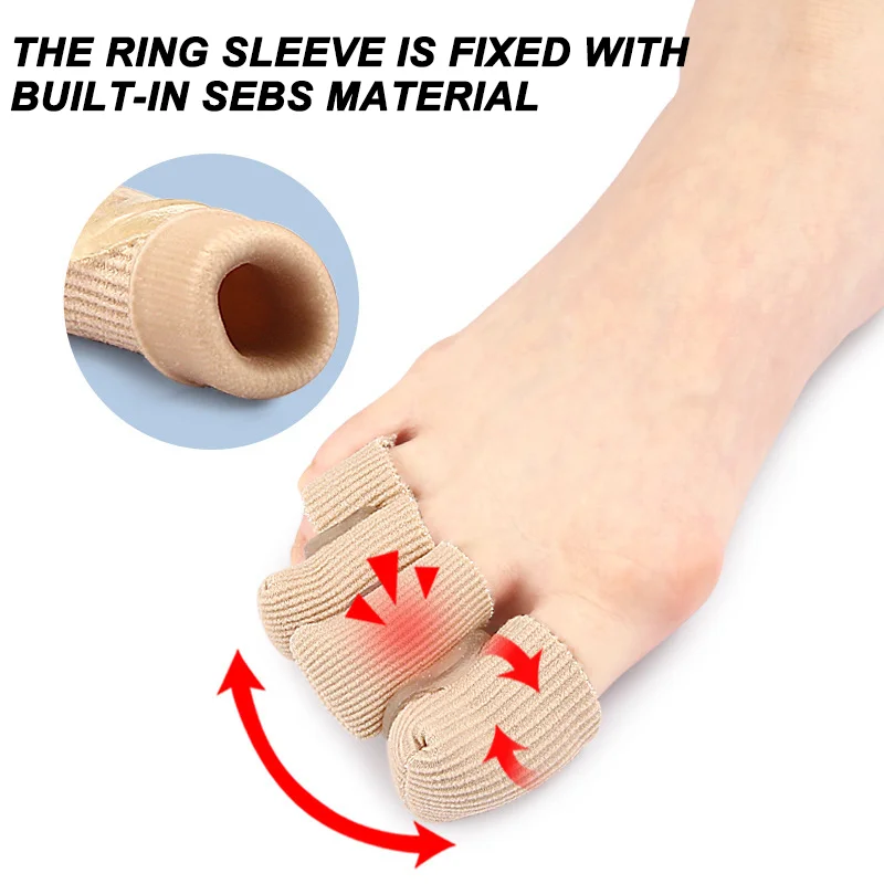 Eendelige Graanbeschermer Van Gesloten Vezels Met Zacht Sebs-Materiaal, Teenafscheiders, Trimbare Dubbellaagse Zelfklevende Vingerslee