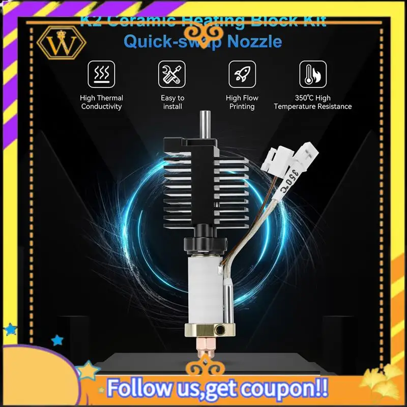 

Новейший комплект нагревательных блоков K2 Plus, нагревательный блок, запасные части для 3D-принтера