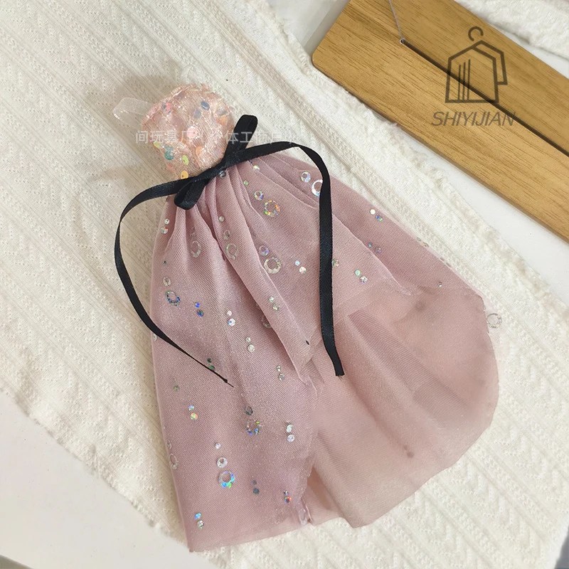 

Elegant Temperament Pink Sequinned Bow Evening Gown Sweet Princess Dress For 1/6 FR Babi Supermodel Doll 30cm Doll Clothes Parts