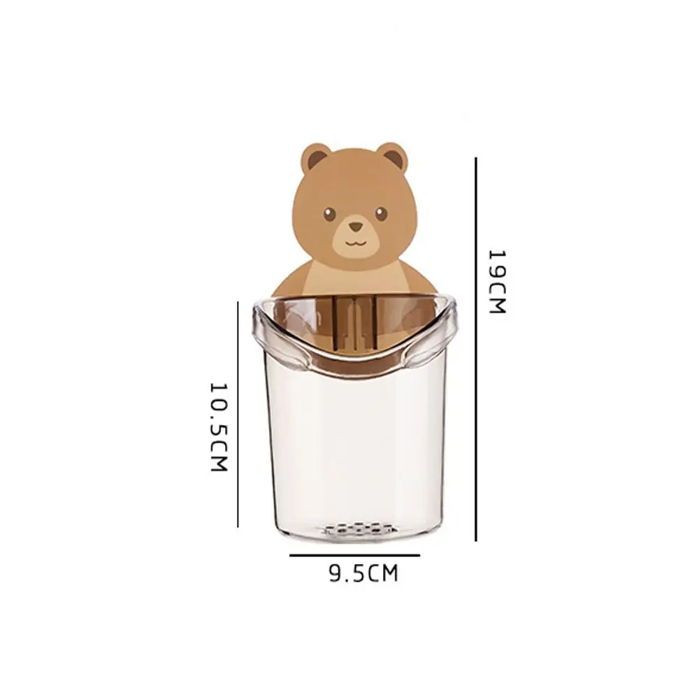 1/3PCS Cute Bear Toothbrush Holder Storage Rack Bathroom Accessories Toothpaste Holder Tooth Brush Stand Shelf Bath Accessories