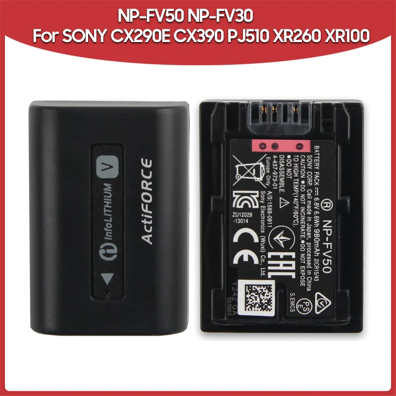 

Replacement Battery NP-FV50 For SONY CX290E CX390 PJ510 XR260 XR100 NP-FV30 NP-FV70 NP-FV100 PJ660E CX760E XR260E 980mAh