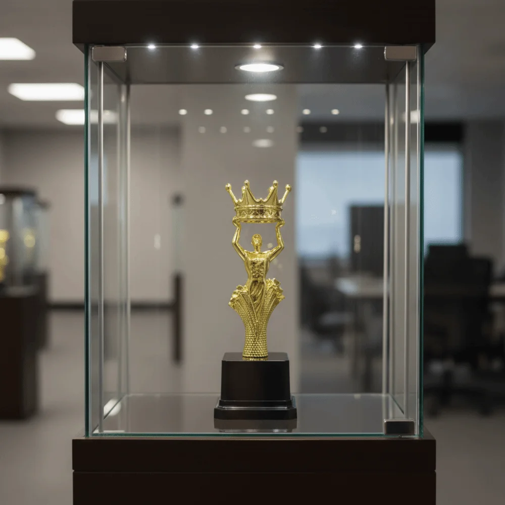 

Plastic Award Trophy Models Craft Souvenirs Decorative Golden Winner Award Golden Crown Championship Trophy Corporate Awards