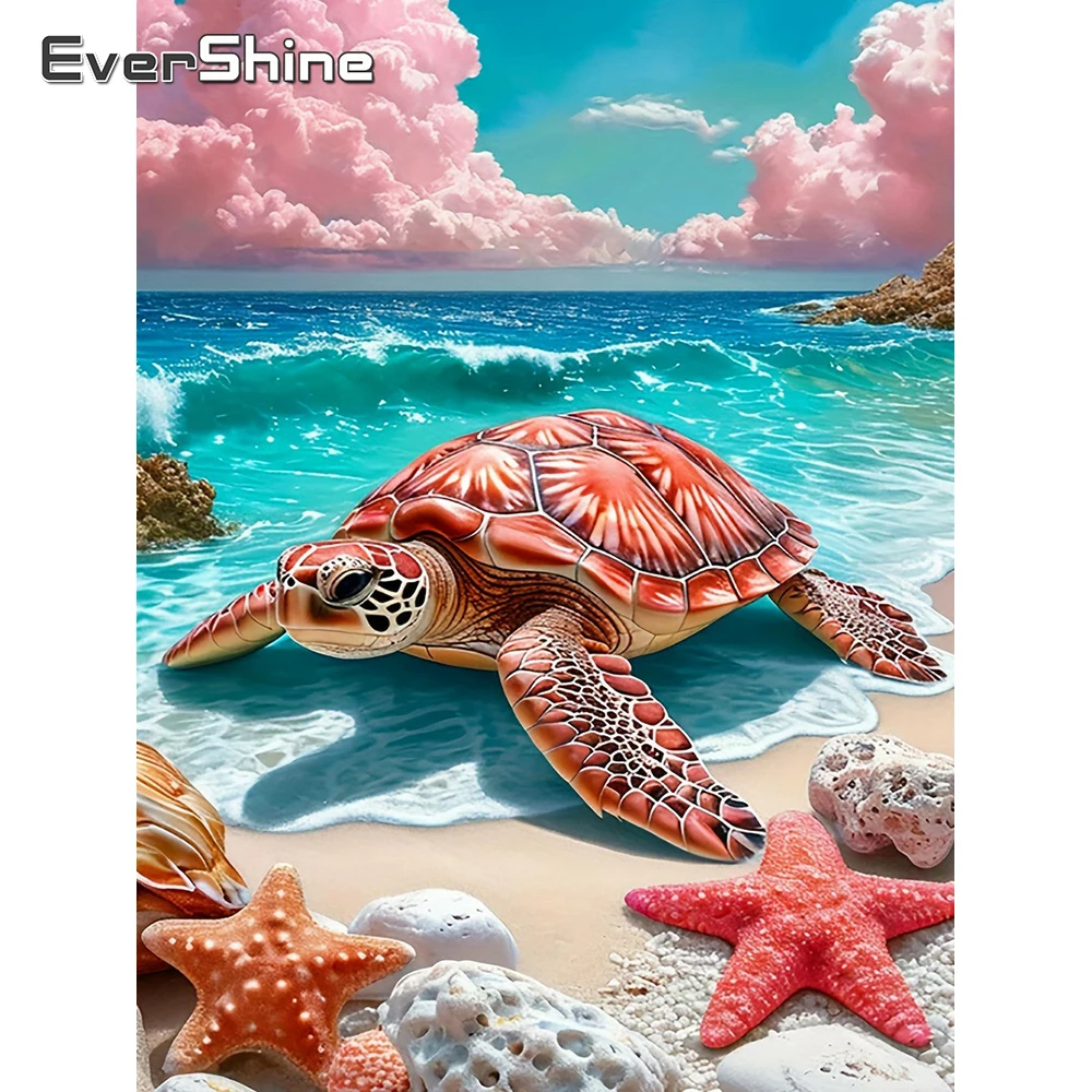 Evershine Diamant Mosaik Meeresschildkröte Bild Strass Stickerei Tier Neue Ankunft Stich Set Malerei Seestern Wand Kunst