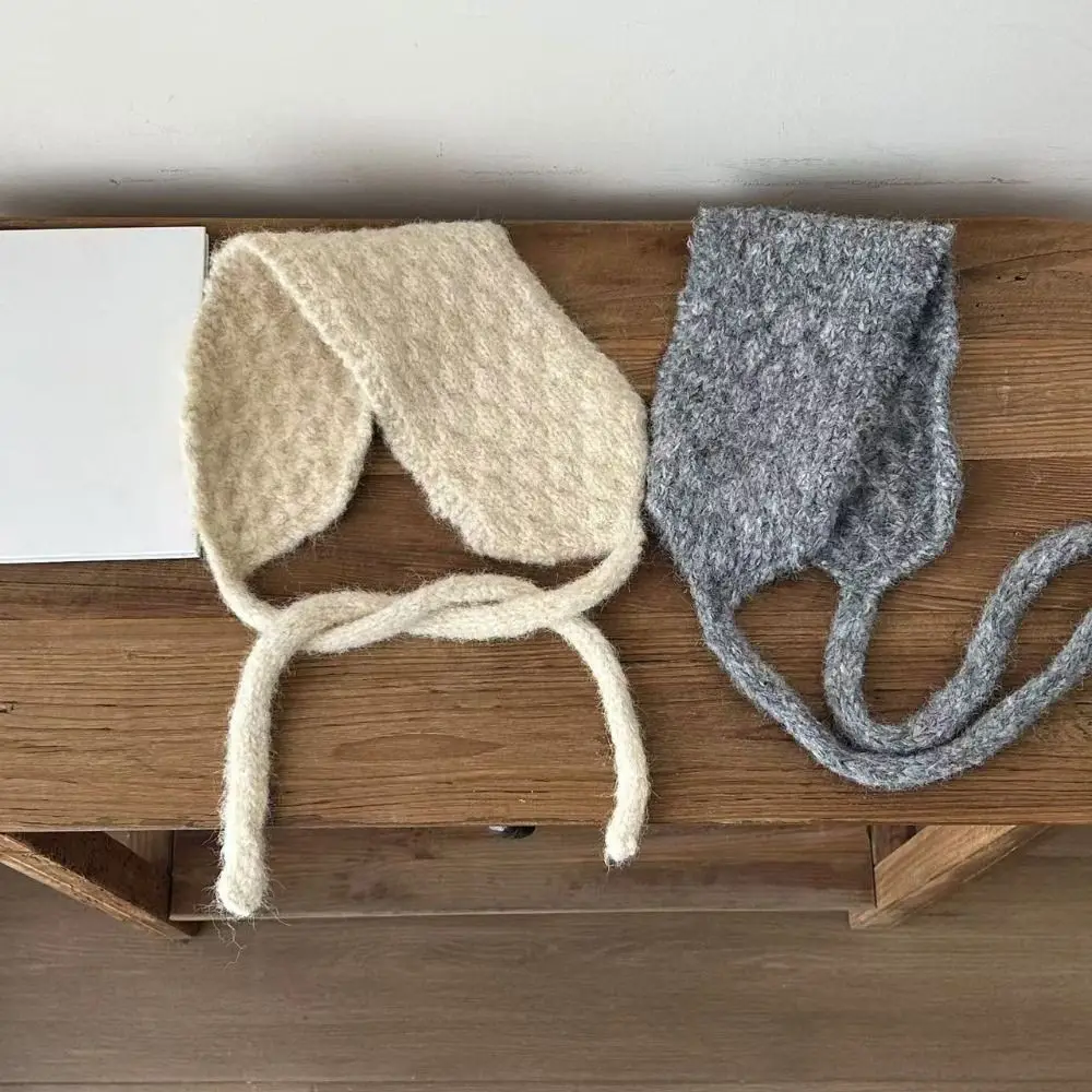 تنوعا Ins نمط غطاء للأذنين بلون محبوك حزام قبعة الأناناس نمط الأذن الدافئة نصائح الخريف الشتاء