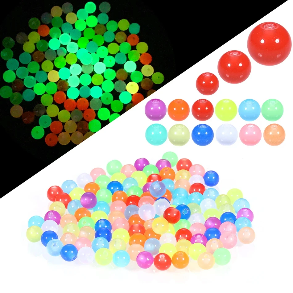 Wholesale Colorful Luminous Acrylic Replacement Ball Tongue Barbell Lip Ring Ear Belly Eyebrow Piercing Balls 3mm 5mm 6mm Sexy