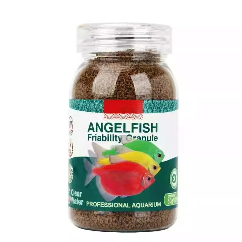 Tropical Fish Food High Protein Small Granules for Color Enhancement & Growth, Non Cloudy Water Formula for Small Community Fish