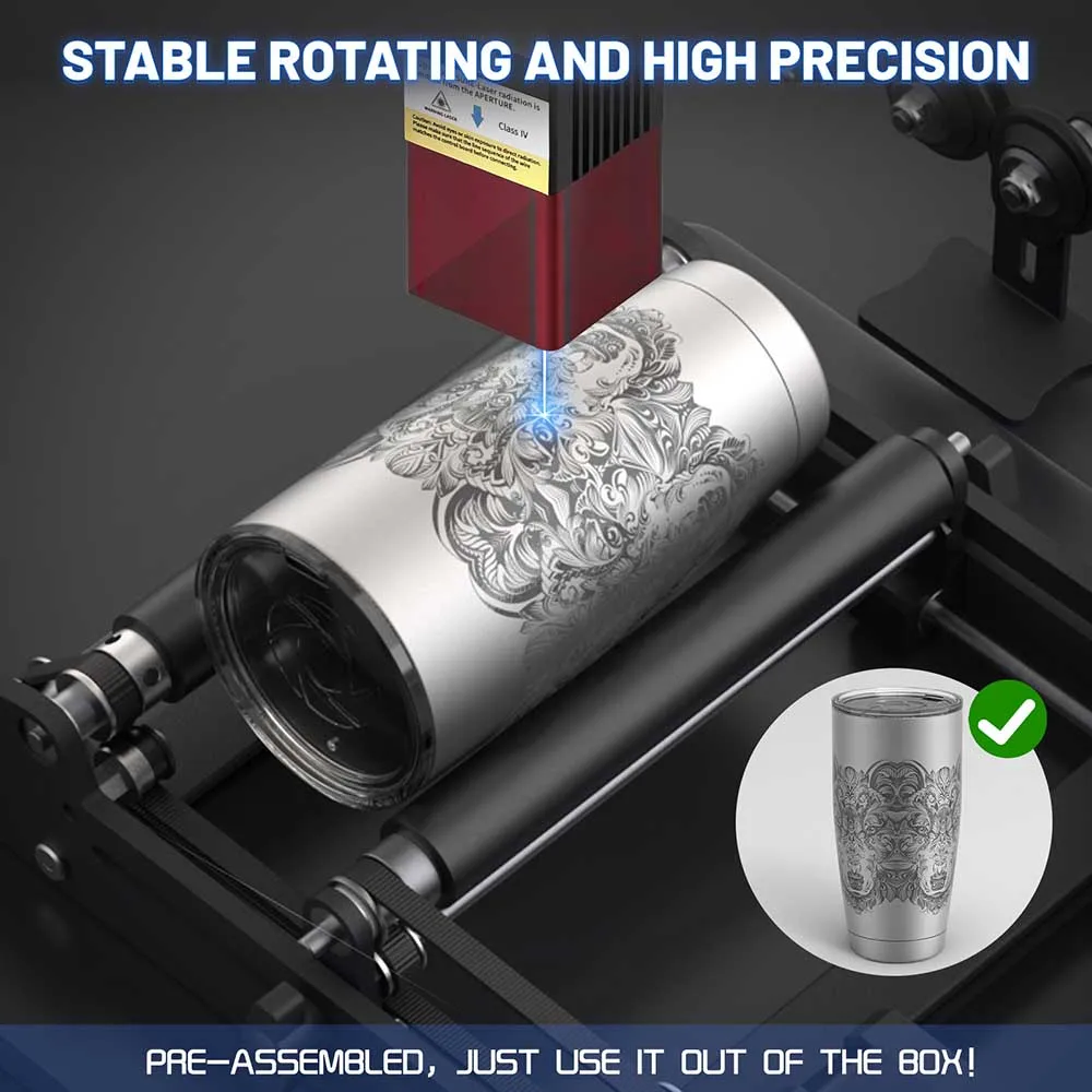 Y-Axis Rotary Roller Engraving Module for  Engraving Cylindrical Objects for Restaurants Retail Hotels & Industries