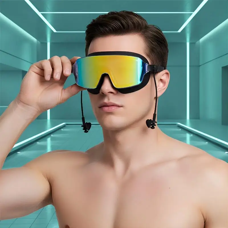 Adult Swimming Glasses, Gradient Color Lenses, Anti-fog, Large Frame Design, Swimming Glasses For Adults, Teens, Men And Women