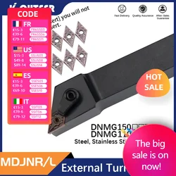1pc MDJNR1616H11 MDJNR2020K11 MDJNR2525M15 External Turning Tool Holder DNMG Carbide Inserts MDJNR Lathe Cutting Tools Set