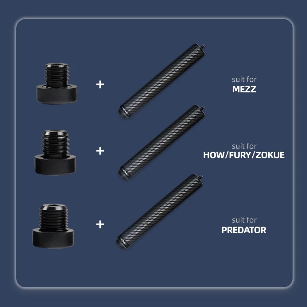 

Удлинитель для бильярдного кия Crical с 8-дюймовым удлинителем из углеродного волокна и бампером, подходящий для PREDATOR MEZZ How Crical Pool Cue Stick