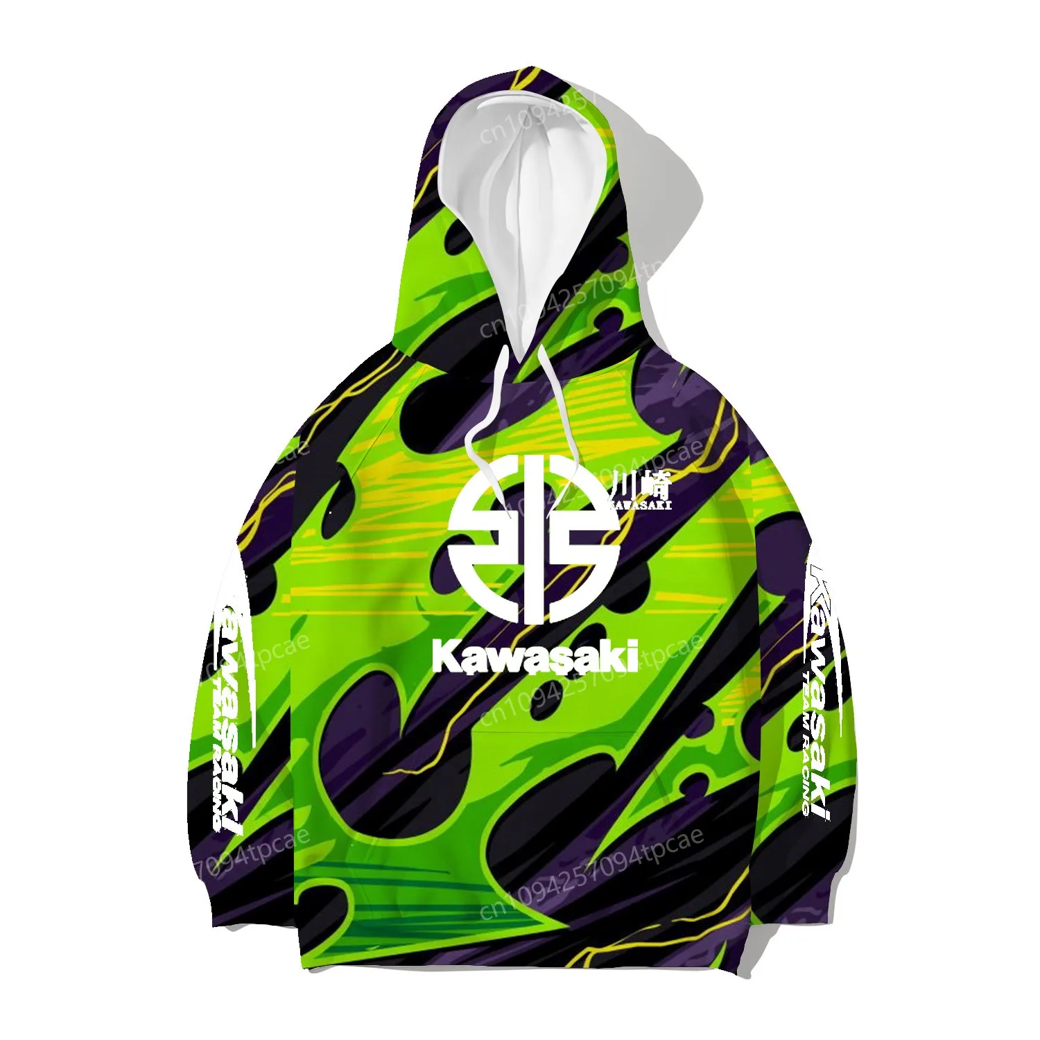 

Мужская одежда Kawasaki для экстремальных видов спорта, толстовка большого размера с капюшоном для беговых лыж, мотоциклетная форма, толстовка, гоночный костюм, высококачественный Unis