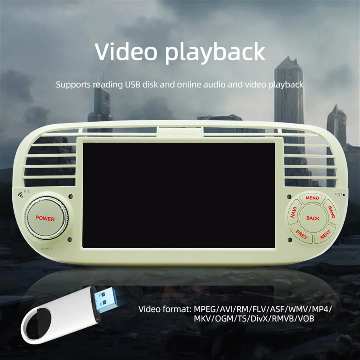 Android 12 Car Radio Multimedia Player Stereo for Wireless Carplay Car Portable Player Navigation Screen 2+64G