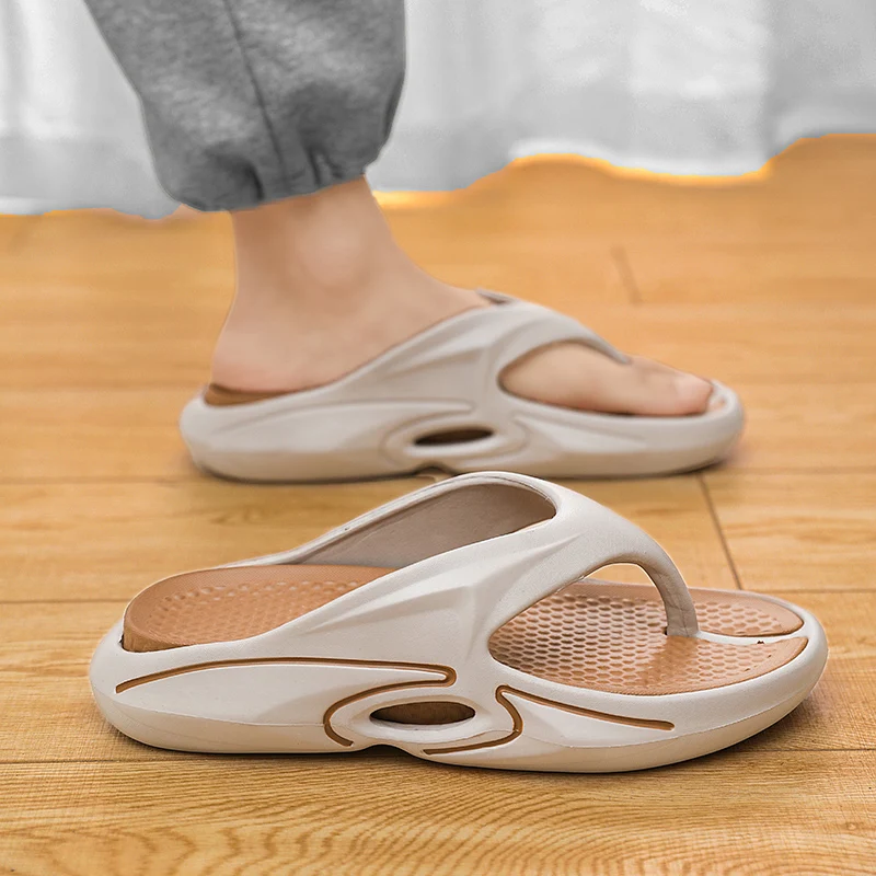 

Men's Beach Bath Color-block Fashion Street Style Soft Thick-soled Anti-slip Large Size Quick-drying Breathable Flip-flops