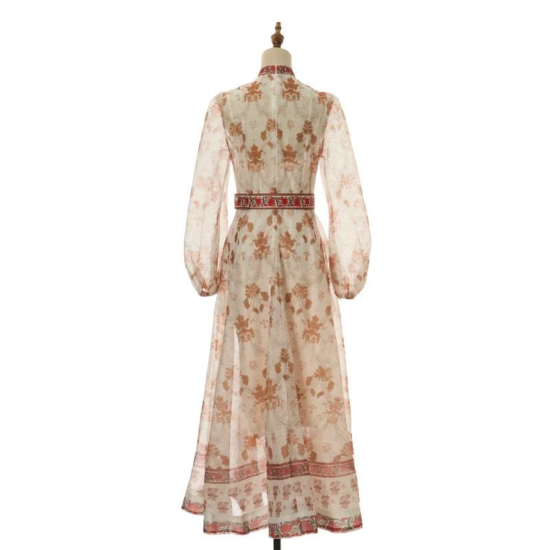 Nieuwe Street Sle hoge taille lange Sve Dr tweedelige set bloemenprint Maxi Dr casual comfortabele verdikte fluwelen stof