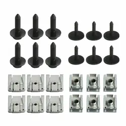 24Pcs Fasteners Clips Engine Undertray Fasteners Clips Screw For Mercedes-Benz C-Class W203 W204 CL203