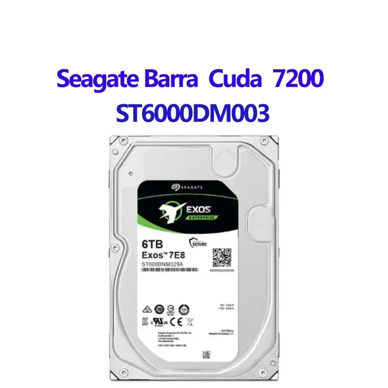 سيجيت بارا ST6000DM003 سطح المكتب HDD.3.5 بوصة 6 تيرابايت 2.5 SAS 256 ميجابايت 7200 دورة في الدقيقة SATA ST6000DM003 HDD