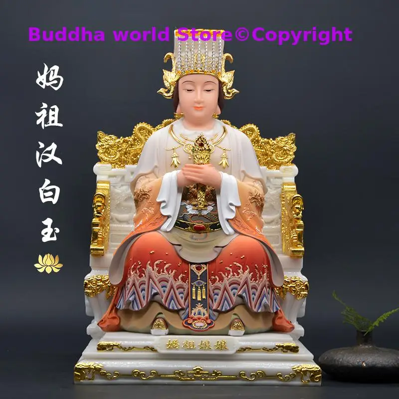 

Wholesale figure gilding Goddess Matsu MAZU Guan yin God Southeast Asia HOME protection Propitious Prosperity FENG SHUI statue