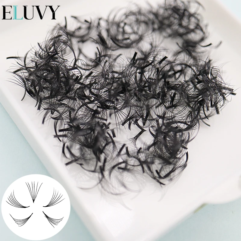 ELUVY 500 Fans Premade Medium Stem Dunne Russische Volume Wimper Losse Fan Wimpers Extensions make-up 2D-6D 8-15mm Puntige Basis
