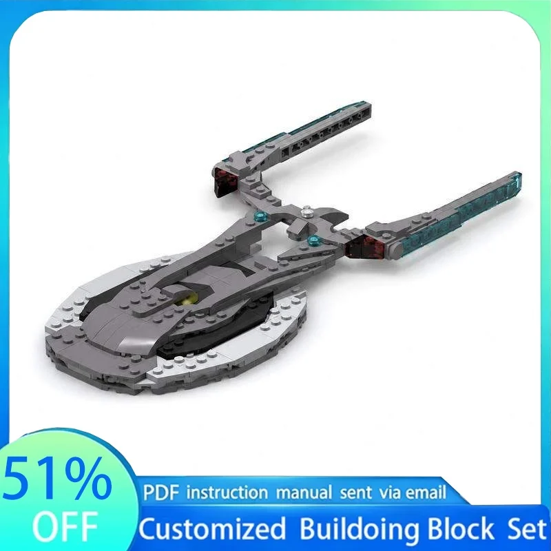 NEW 256 PCS Future Space Cruiser MOC Model Building Blocks Creative Assembly Toy DIY Education Display Gifts Collection Display